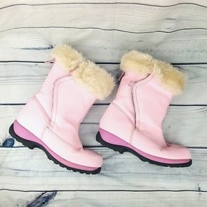 Lands End LIGHT PINK & BLACK YG Footwear Snowboots 4M